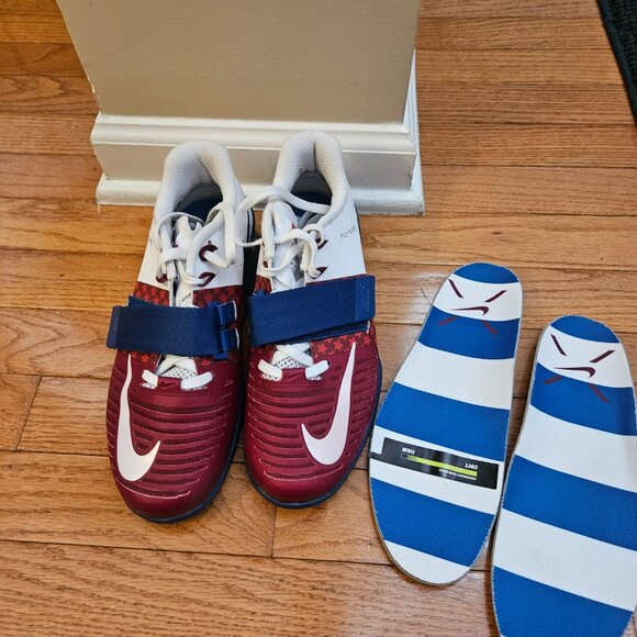 Nike Romaleos 3 Americana Team Red White Gym Blue - Picture 3 of 13